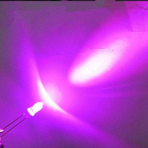1000pcs/lot Transparent 3mm bright LED pink light-emitting diode F3 pink Colour Round LED