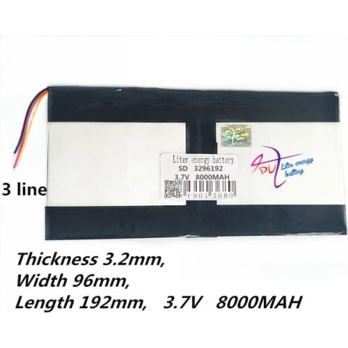3296192 3.7v 8000mAh For Teclast X98 air 3G P98 3G v99i Tablet PC Battery 3 wire Perfect quality of large capacity alternatives