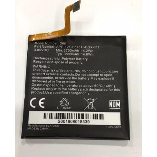 3800mAh S60 Battery APP-12F-F57571-CGX-111 for Caterpillar CAT S60 Mobile Phone