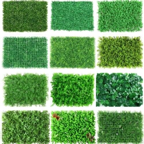 40x60cm 3D Green Artificial Plants Wall Panel Plastic Outdoor Lawns Carpet Decor Wedding Backdrop Party Garden Grass Flower Wall