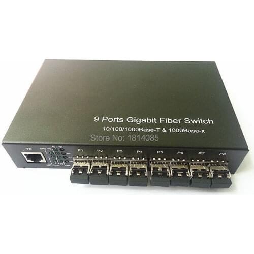 8*GIGA SFP+1*10/100/1000M TX ethernet fiber Ethernet with 8*850nm 1000M SFP optical transceiver