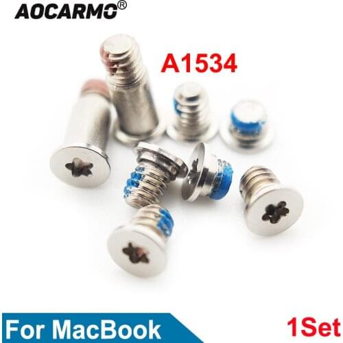 Aocarmo 1Set Bottom Screws Back Cover Screw Replacement Parts For MacBook A1534