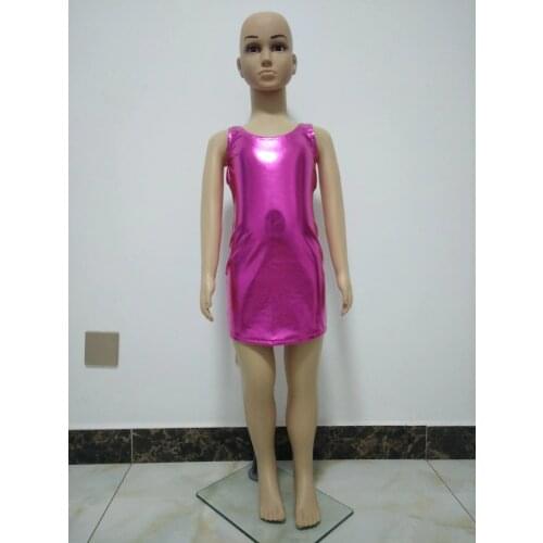 Brand Costumes Sexy kids rose red Shiny Metallic color Spandex Zentai Dress Catsuits Fantasy Carnival Costume for women