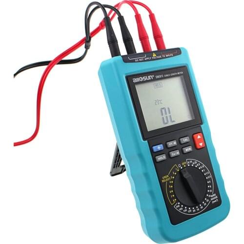 Modern Digital Cable Length Meter 4 1/2 Digit Display Automatic Temperature Compensation 20 Pre-Set Wire Gauge ALL SUN EM5812