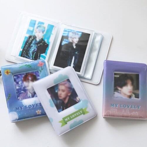 3 Inch Cartoon Photo Album Square Hollow Card Holder 36 Pockets Business Card Bag Instant Photo Album Photocard Holder For Photo