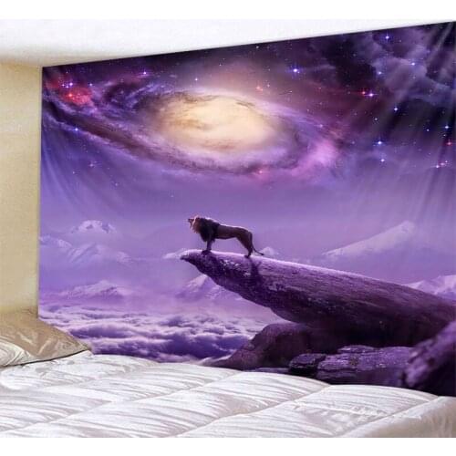 Fantasy Animal Pattern Tapestry Mysterious Scene Yoga Play Beach Rug Hippie Home Decor Tapestry Galaxy Wall Tapestry 6 sizes