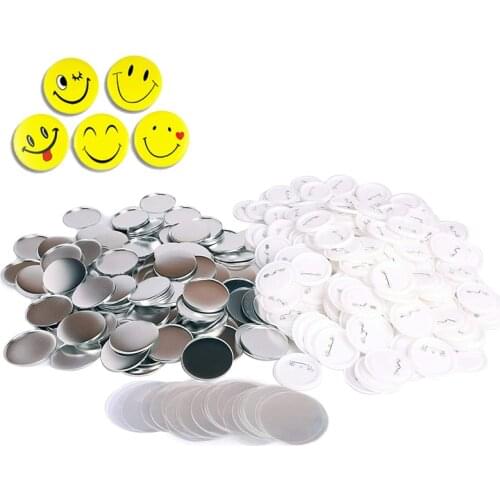 Round Button Badge Parts Pins DIY Blank Materials Badge Accessories 25/32/37/44/50/56/58mm 100pcs