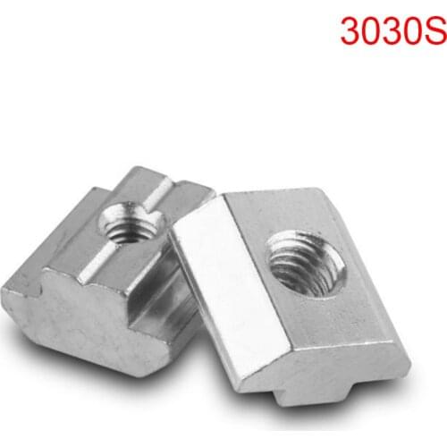 50pcs 20pcs M4 M5 M6 M8 T Block Square nuts T-Track Sliding Hammer Nut for Fastener Aluminum Profile 3030