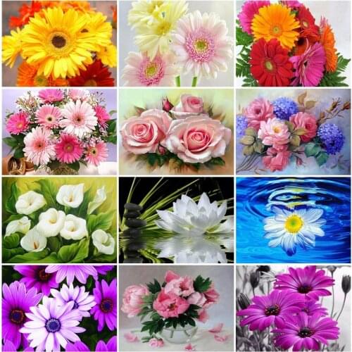 EverShine Diamond Painting Set Full Square Flower Diamond Embroidery Lily Rhinestones Art Beaded Wall Decor 5D DIY Wall Decor