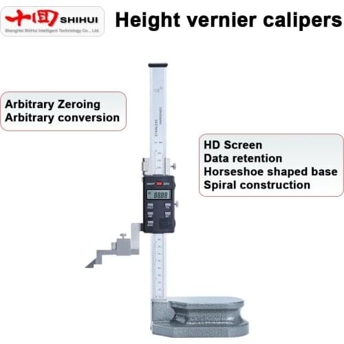 Stainless Steel Digital Height Ruler Electronic Height Vernier Caliper Scribing Ruler 0-150/200/300/500/600/1000mm