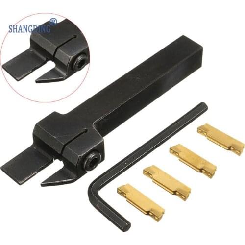 New 4Pcs MGMN300 Insert With MGEHR1212-3 Lathe Cut-Off Grooving Parting Tool Holder Machine CNC Cutting Tools Set
