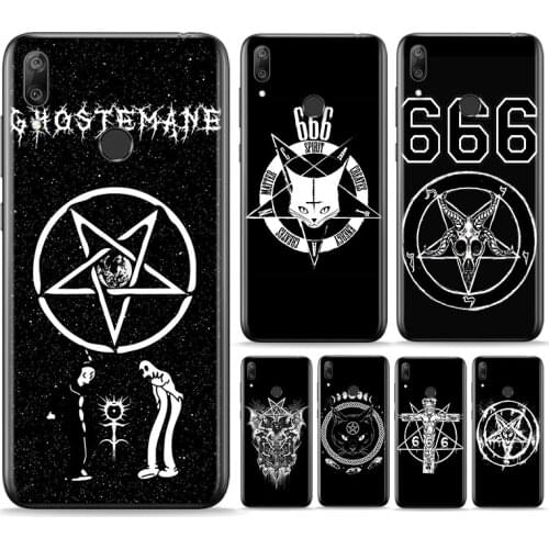 Pentagram 666 Demonic Silicone Cover For Huawei P Smart 2021 2020 Z S Plus Mate 30 20 10 Pro Lite 2019 2018 Phone Case