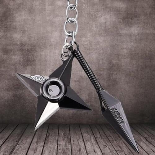 Sasuke-Uchiha Ninja Keychain Pendant Kunai Weapon-Sword Spear Key Chain Ring Figure Men Car Women Toy Jewelry High Quality