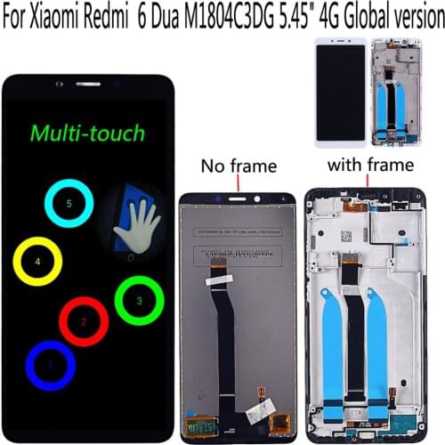 Shyueda 100% Orig 5.45" For Xiaomi Redmi 6 Dua M1804C3DG 4G LCD Display Touch Screen Digitizer + Free Tools