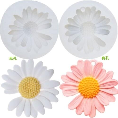 Daisy Silicone Mold Chocolate Fondant Cake Decoration Baking Tools Flower Mold Epoxy Plaster Wax Tablets