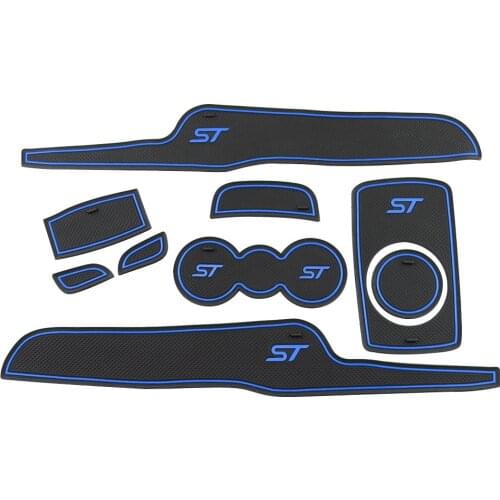 Carmilla Silicone Car Door Groove Mat Anti Slip Door Mats for Ford New Fiesta 2009 2010 2011 2012 2013 2014 2015 Accessories