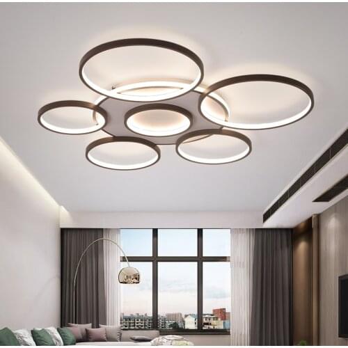 Modern Simple LED Ceiling light Nordic Aluminum Living Room Remote Control Ceiling Lamp Bedroom Restaurant Home Deco Luminaires