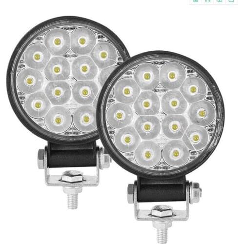 Mini Led Work Light Round Spotlight 42W Car Work Headlight Offroad Fog Light Lamp Night 12/24V LED Light Bar Driving Lights