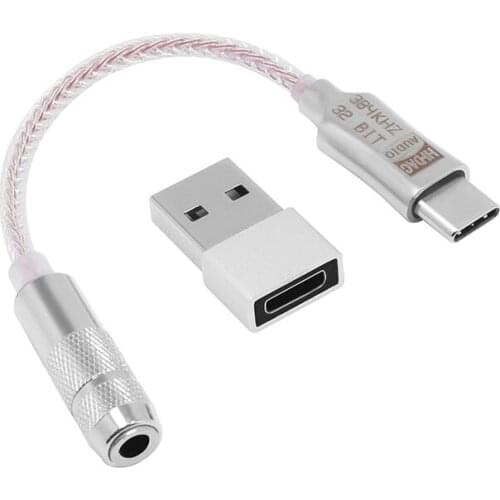 New ALC5686,Upgrade USB C to 3.5mm Headphone Adapter, HiFi Type C Aux Audio Jack, 32Bit/384Khz Hi-Res Portable DAC Dongle Meizu