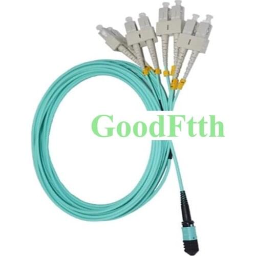 Fiber Patch Cords Female MPO-SC OM3 8 Cores GoodFtth 1-15m 2pcs/lot