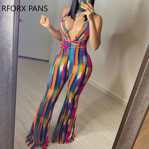 Women Clothes Palm Leaf Print Cutout Wide Leg Jumpsuit Casual Jumpsuit Look for Women 2021