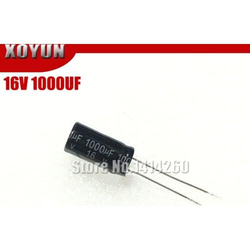 10PCS Higt quality 16V1000UF 10*13mm 1000UF 16V 10*13 Electrolytic capacitor