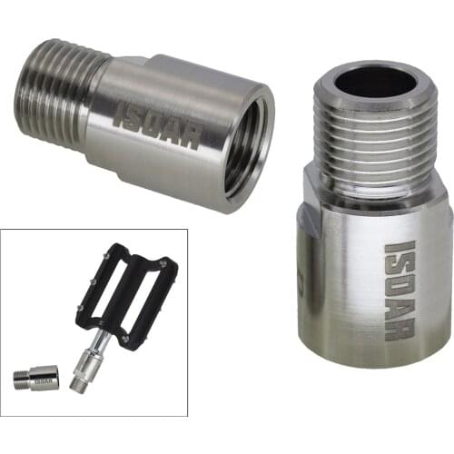 2Pcs Bike Pedal Extenders Adapter 9/16 in Crank Shaft Extender