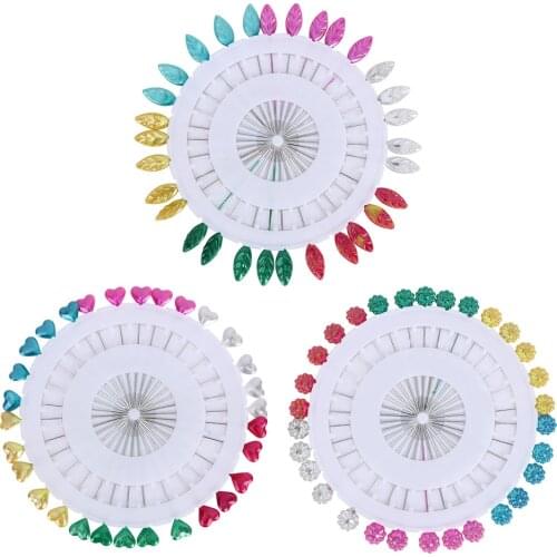 30 pcs/lot Leaf Flower Heart Shape Head Straight Pins Multicolor Sewing Pin for DIY Sewing Crafts Sewing Accessories