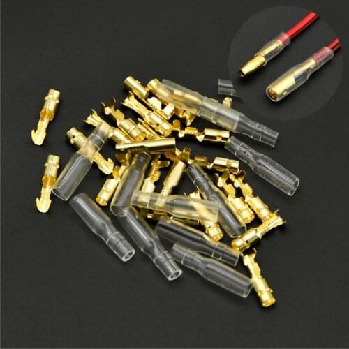 50 sets Bullet Terminals Male Female docking terminal Pluggable connector sheath plug spring connector