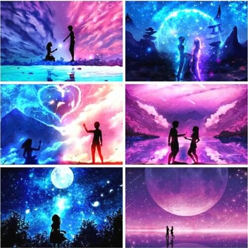 5D Diamond Painting Cartoon Landascape Full Square Round Drill Diamond Embroidery Art Rhinestone Cross Stitch Home Decoration