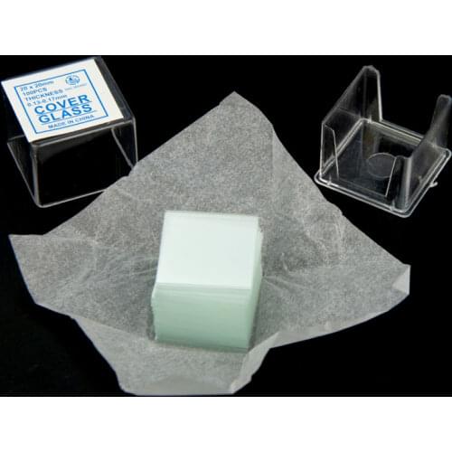 Microscope accessories 100pcs/box 22mm Square Microscope Cover Glass Slide Slips Lab Consumable