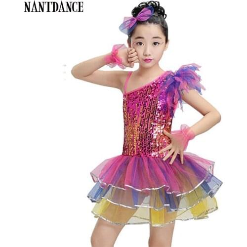 Girls Ballet Dress For Children Girl Dance Clothing Kids Sequins Ballet Costumes For Girls Dance Leotard Girl Stage Dancewear