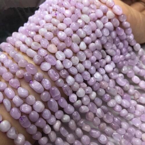 Loose beads Kunzaite baroque 6-8nmm 14" for DIY jewelry making FPPJ wholesale beads nature gem stone