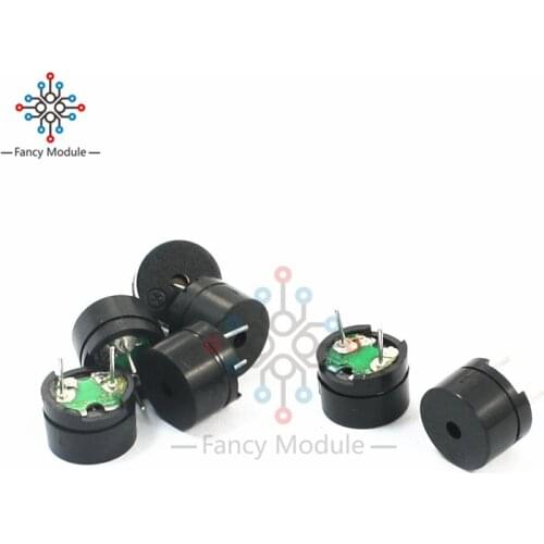 Black Plastic 5Pcs 5V Passive Buzzer Acoustic Component MINI Alarm Speaker Passive Electronics DIY Kit For Arduino Piezo