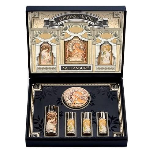 CY LANSUR Glorious Mumu Gift Box Air Cushion Fog Lipstick Concealer Stick Foundation Makeup Set Full Set