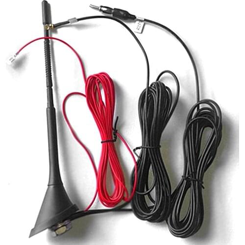 DAB +FM/AM Car Radio Aerial with Amplifier Roof Mount Antenna SMB 5m Cable for Car DAB Radio