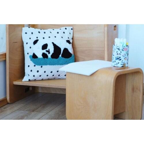 Handmade personalized baby girl boy baby kids room filled panda cuddly pillow unique gift