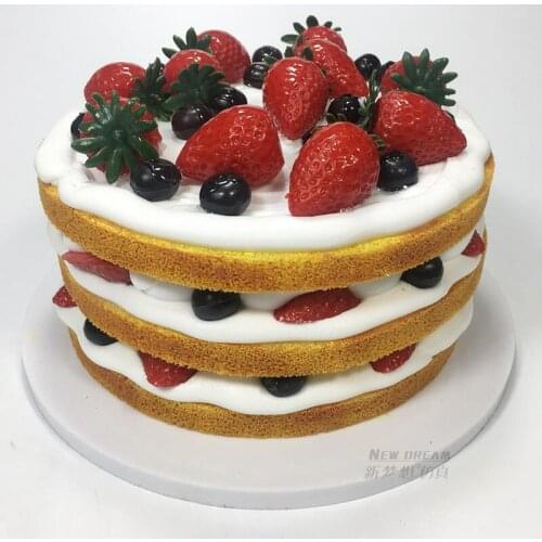 Artificial Fruit Cakes Dessert Fake Food For Wedding Home Party Decor Display Realistic Cake Model Tea Table Decoration