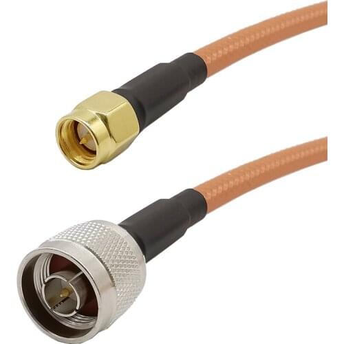 Type N Male to SMA Male RF Double Shielded RG400 Cable SMA Plug to N Plug Low Loss Superior Shielding Wffectiveness 10-60CM