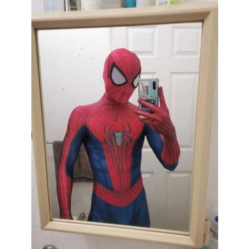 Adults Kids The Amazing Superhero Costume Halloween TASM2 Zentai Cosplay Suit 3D Print Halloween Costume Bodysuit