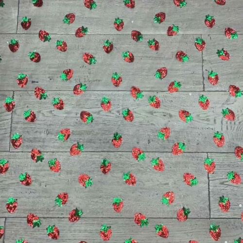 Lace Fabric 1Y/Lot Exquisite Mesh Sequins Strawberry Lace Embroidered Designer DIY High-quality Skirt Apparel Accessories