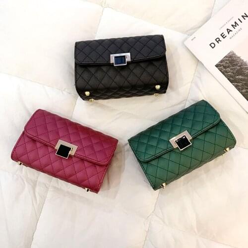 DAI.MM HOT 2020 NEW Luxury Leather Women Messenger Bag Famous Brand PU Shoulder Bags Diamond Lattice Crossbody Bags For Women