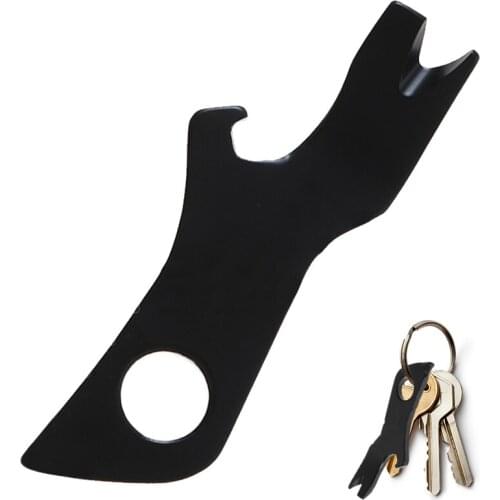 7In1 Stainless Steel Qualified Hot Multi Bottle Opener Crowbar Screwdriver Keychain Multi Folding Knife Keychain Bottle Opener