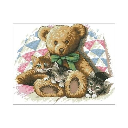 NN xiaoyi cotton self-matching cross stitch Cross stitch RS cotton comes with Dim-35236 bear