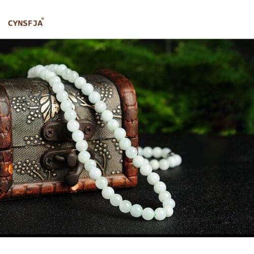 CYNSFJA Real Certified Natural Grade A Burmese Jadeite Women' Lucky Amulet Jade Necklace Lighter Green High Quality Best Gifts