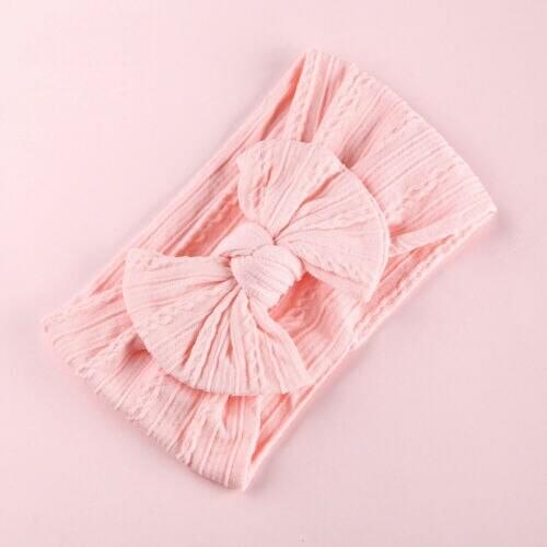 Baby Girl Cute Bow Headband Solid Color Turban Knot Stretch Head Wrap Lovely Toddler Hairband Newborn Accessories