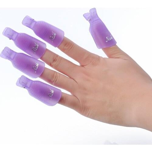 Durable Reusable Nail Polish Makeup Remover Cap 6 Color Professional Cleaning Gel Varnish