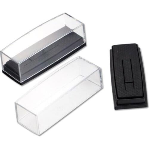 Transparent Plastic Tie Clip Boxes Gift Box Tie Clips Display Holder Storage Carrying Case Wholesale 1000pcs 8x3x2.6cm SN3648