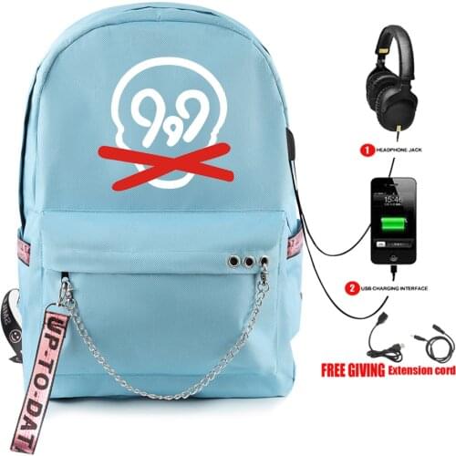 3D Juice Wrld Backpack chain shoulder bag Starry sky Backpack Laptop Backpack USB Multifunction Travel Softback Juice Wrld bags