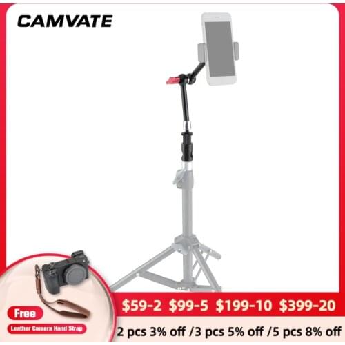 CAMVATE 11" Articulating Magic Arm With 360° Swivel Light Stand Head Adapter For Monitor/Flash /Video Light /15mm Rods Mounting
